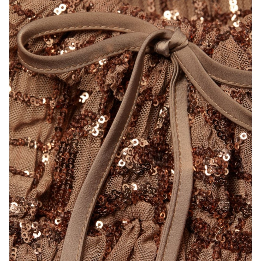 En Saison Brown Sequin-Embellished Mini Dress – Size Large, NWT - Picture 6 of 14